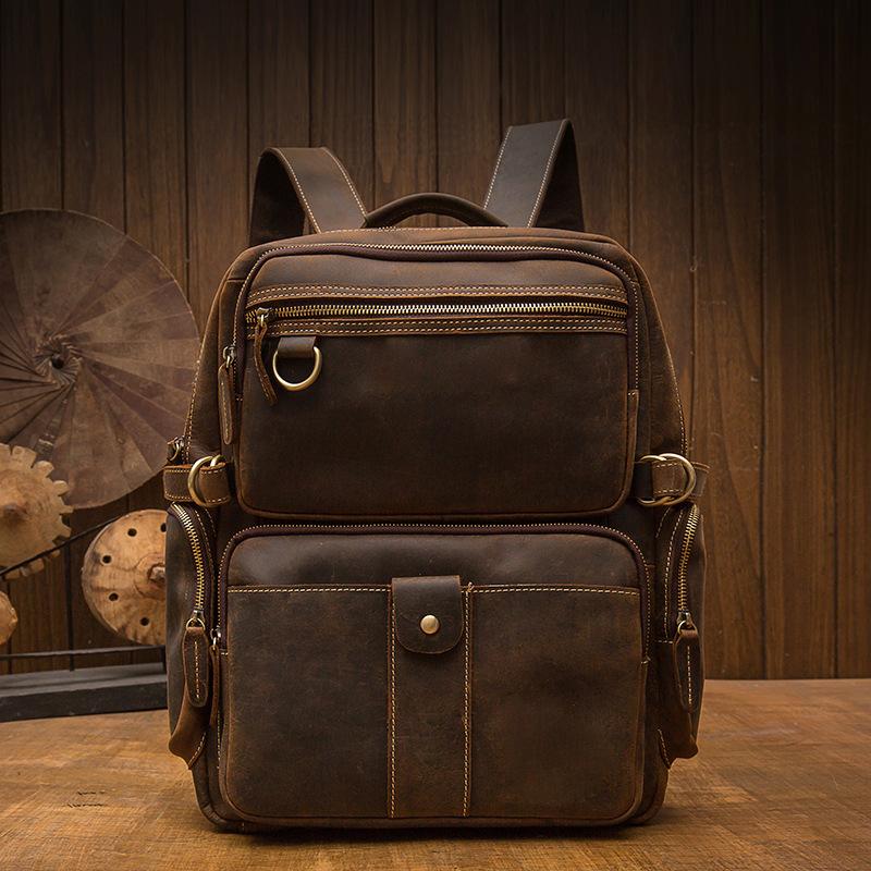 Brauner Leder-Rucksack | BASEL