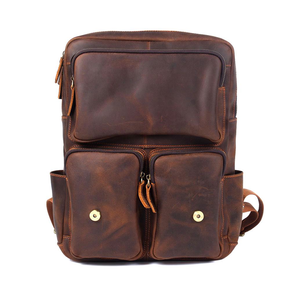 Brauner Leder-Rucksack | BIEFELD