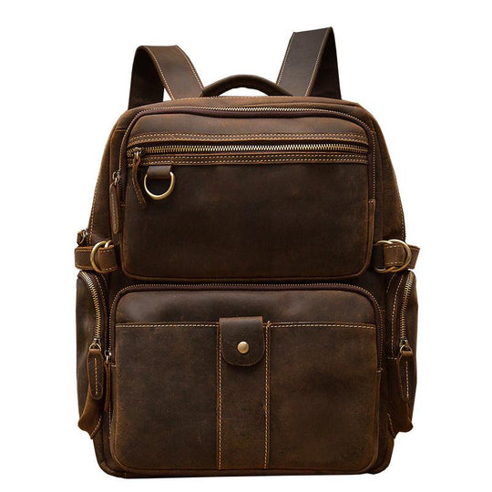 Brauner Leder-Rucksack | BASEL