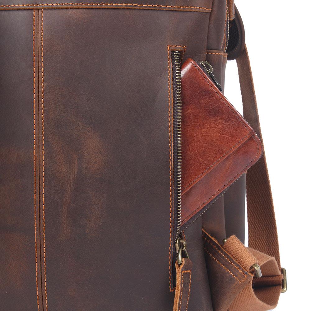 Brauner Leder-Rucksack | BIEFELD