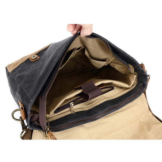 Wachs-Canvas Messenger-Tasche | MOKALO