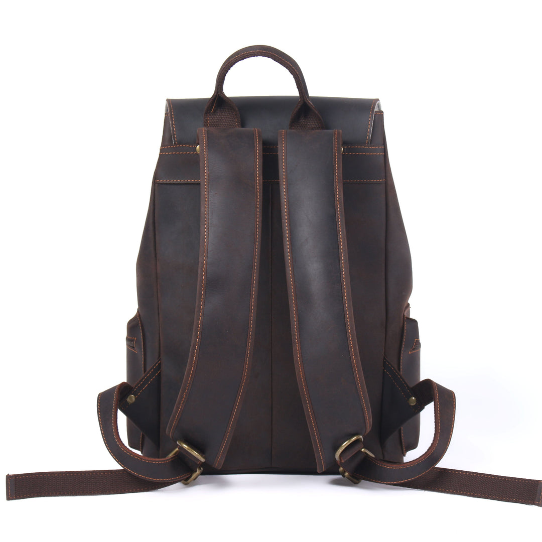 Leder Rucksack mit Kordelzug | FLAM