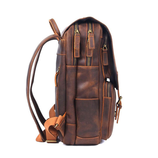 Brauner Leder-Rucksack | BIEFELD