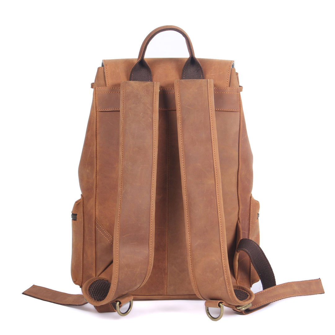 Leder Rucksack mit Kordelzug | FLAM