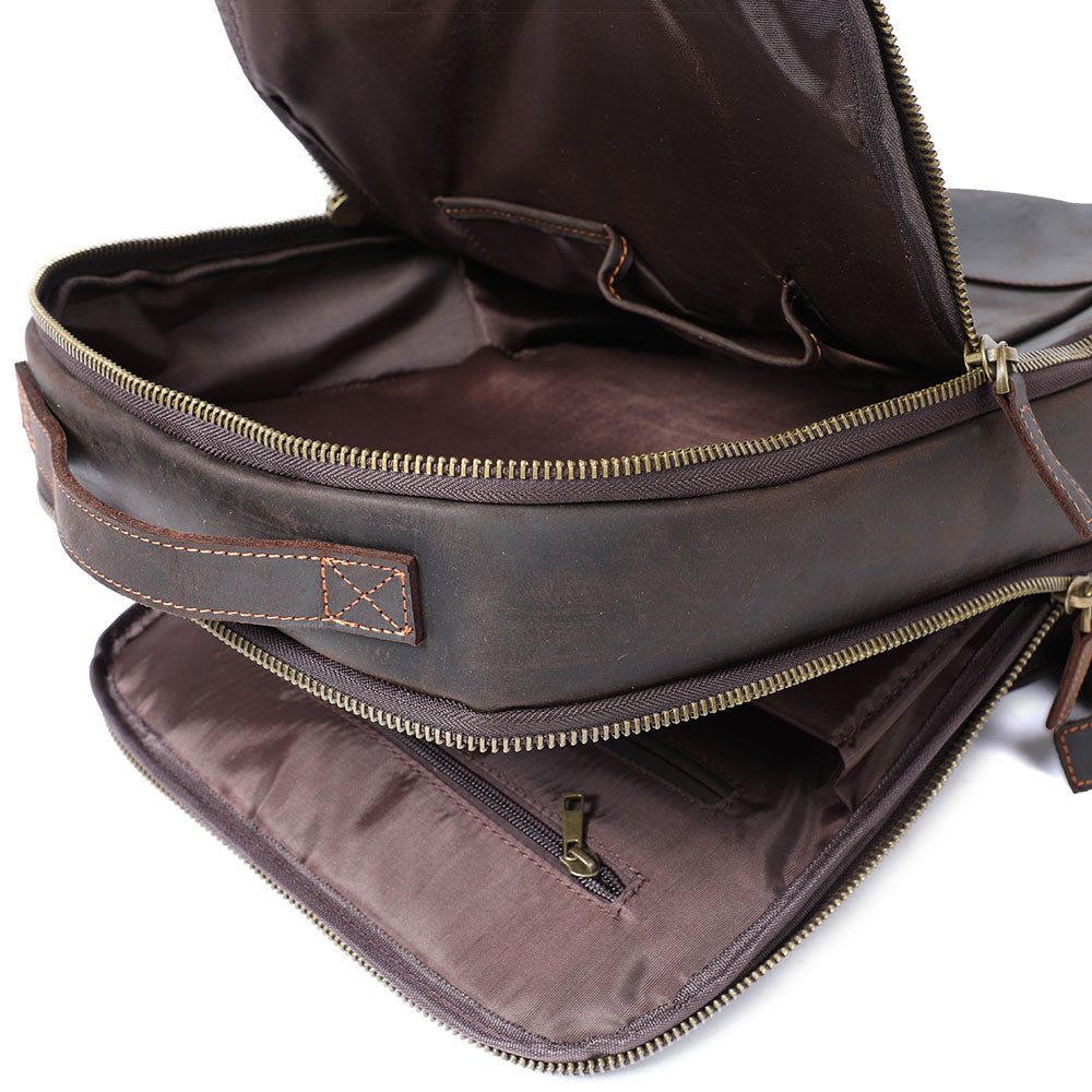 Leder Laptop Rucksack | LARVIK