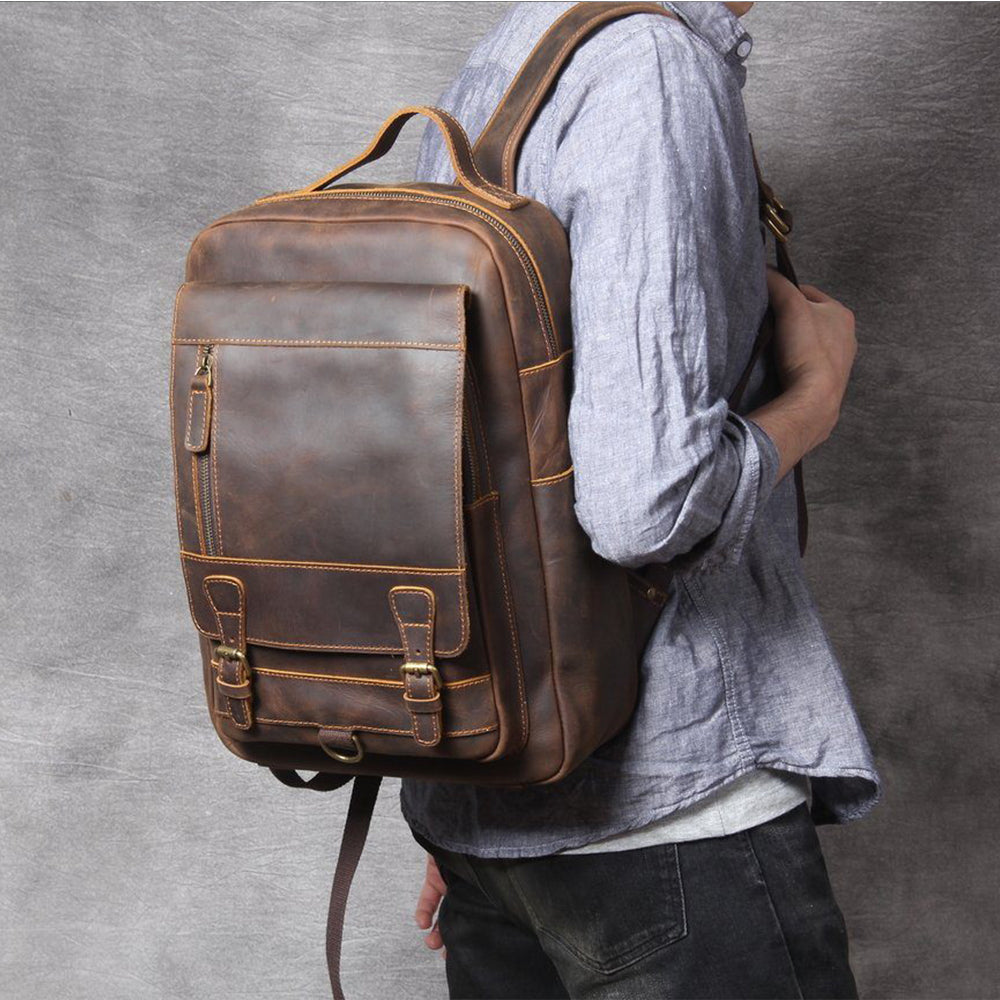 Brauner Leder-Rucksack | MORITZ